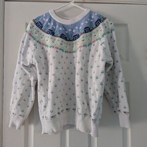 Vintage 100% Cotton 1990s Eddie Bauer Patterned Sweater